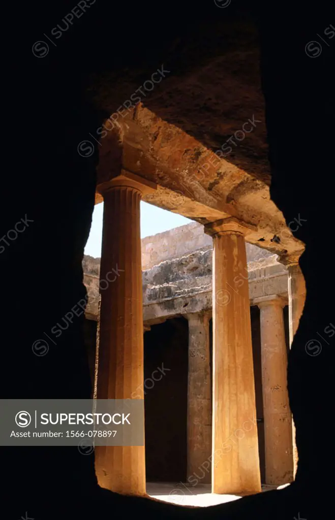 Tombs of the Kings, Hellenistic necropolis (4th century BC). Paphos. Cyprus