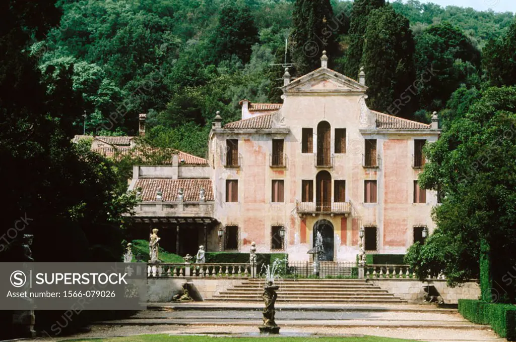 Villa Barbarigo (1669) in Valsanzibio. Veneto, Italy
