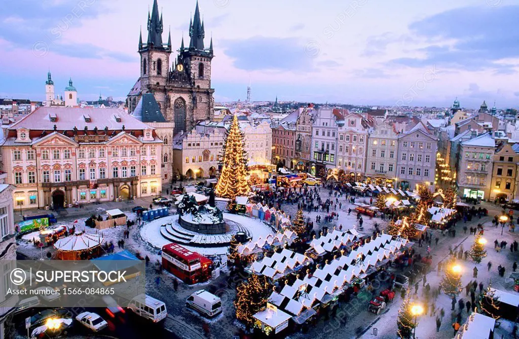 Christmas market. Old Town Square. Pregue. Czech Republic