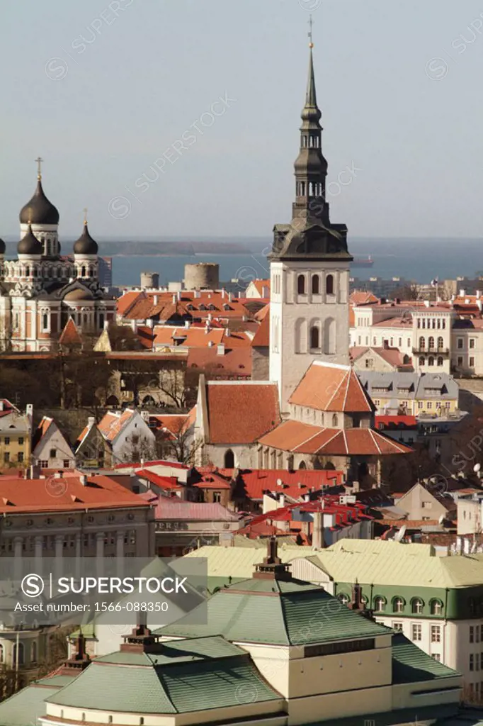 Old town and Baltic sea. Tallinn. Estonia