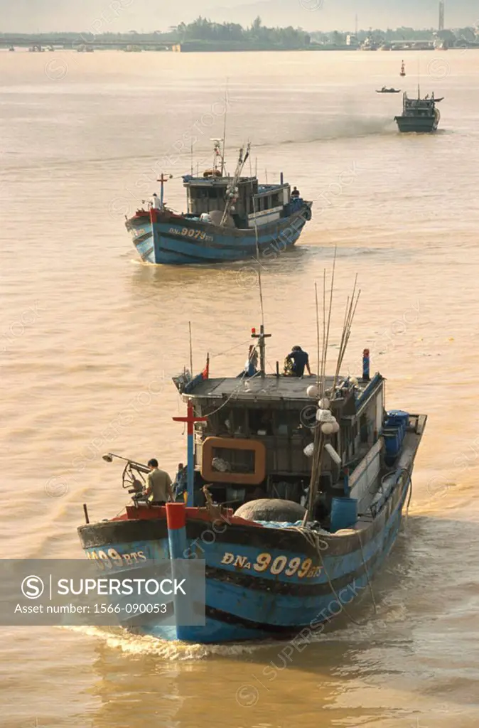 Fishing boat at Han River. Da Nang. Vietnam