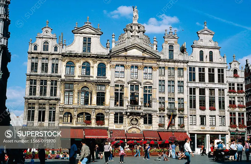 Belgium, Brussels, Grand Place cafés