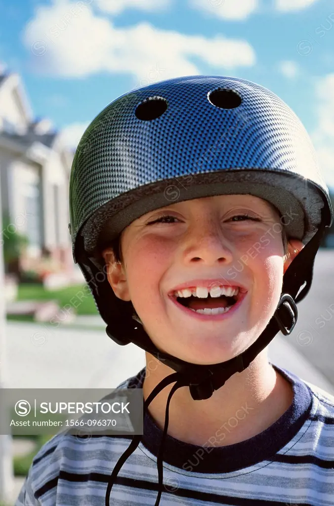 Boy with helmet