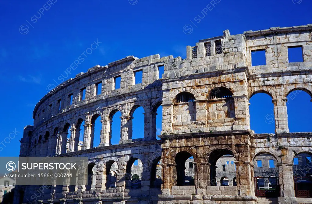 colosseum - Arena - in istrain city of Pula, Croatia, Europe