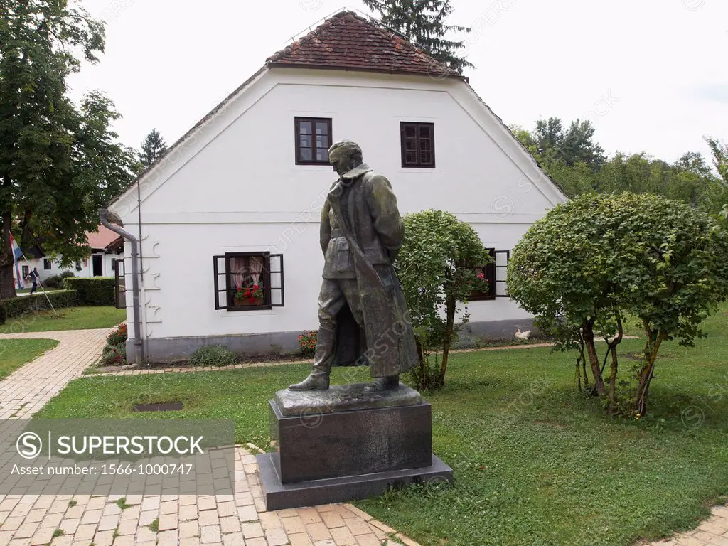 Josip Broz Tito, marshal of Yugoslavia, statue and born house, Kumrovec, Croatia, Europe