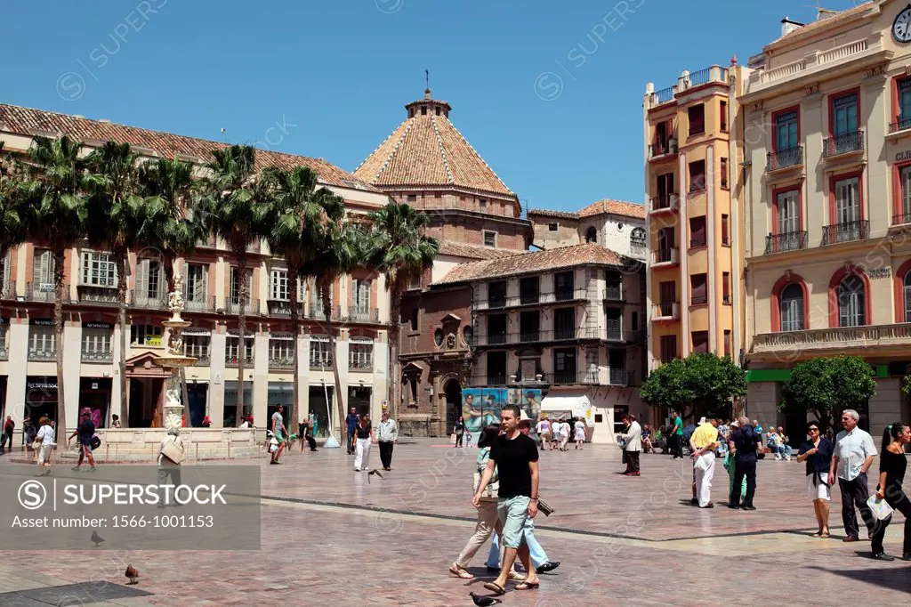 Plaza de la Constitucion, Malaga, Andalucia, Spain