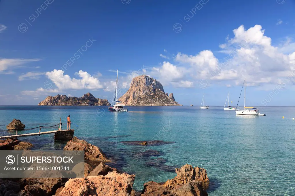 Spain, Balearic Islands, Ibiza, Cala D´Hort Beach