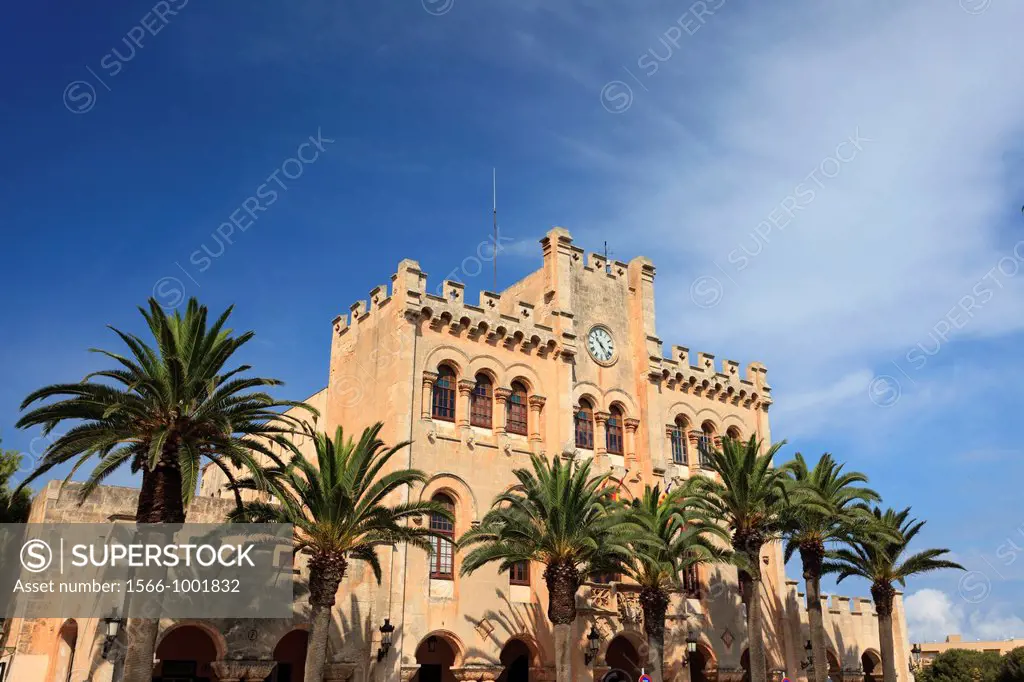 Spain, Balearic Islands, Menorca, Ciutadella, Old Town, City Hall Ayuntamiento