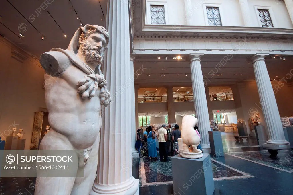 United States, New York City, Manhattan, East Side, Metropolitan Museum of Art, Greek and Roman Galleries, Marble Statue of Hercules