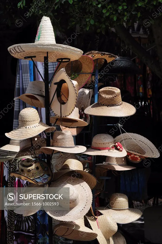Mexico, Baja California, Loreto, Sombrero shop