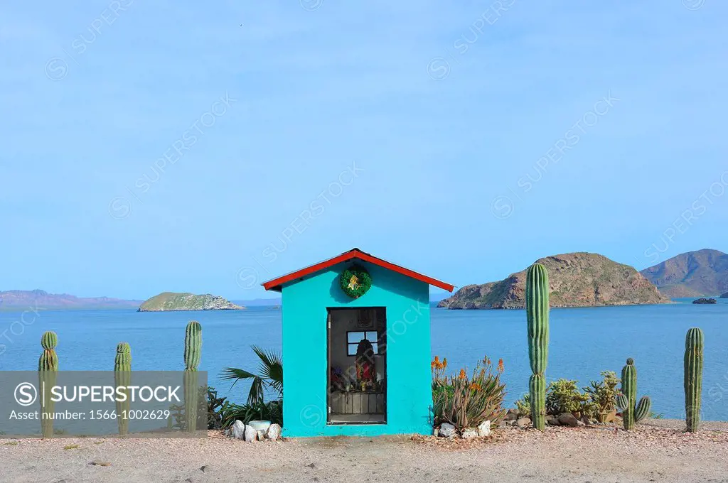 Mexico, Baja California, Mulege region, Oratory and Bahia Concepcion
