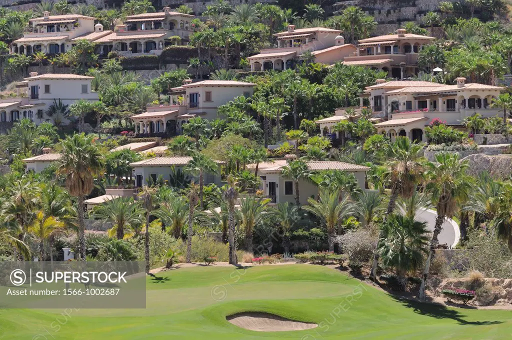 Mexico, Baja California, Los Cabos, Palmilla golf course and guesthouses