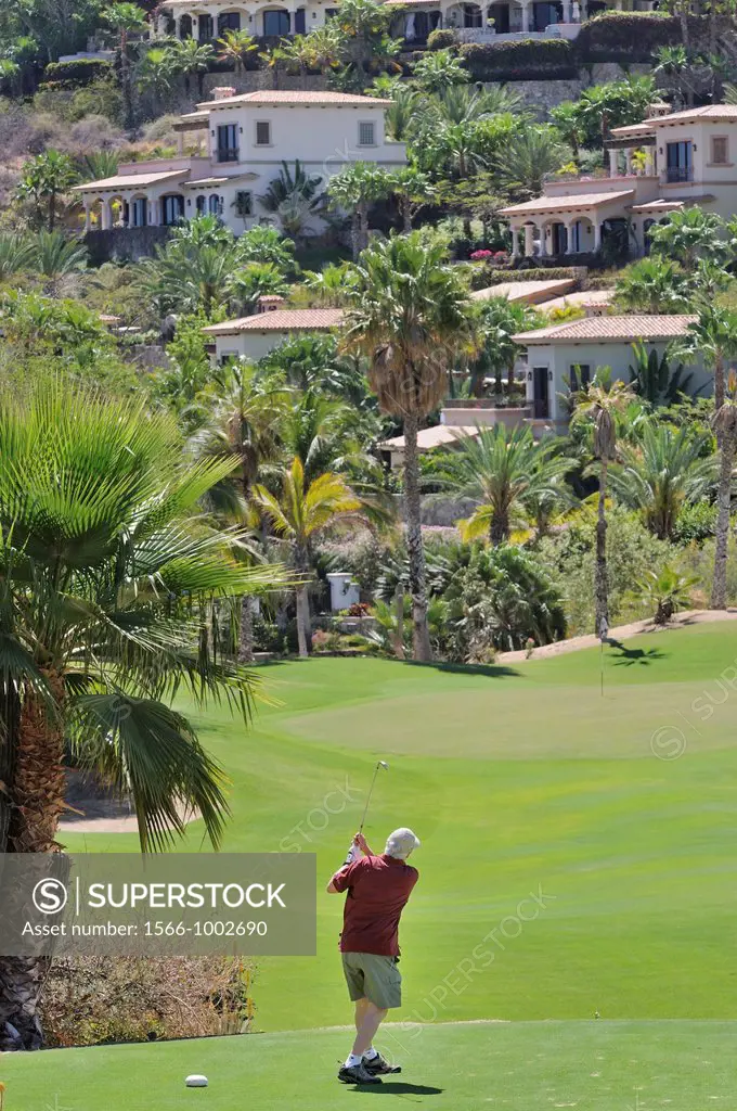 Mexico, Baja California, Los Cabos, Palmilla golf course and guesthouses