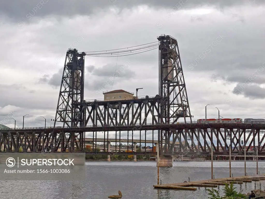 The Steel Bridge is a through truss, double lift bridge across the Willamette River in Portland, Oregon
