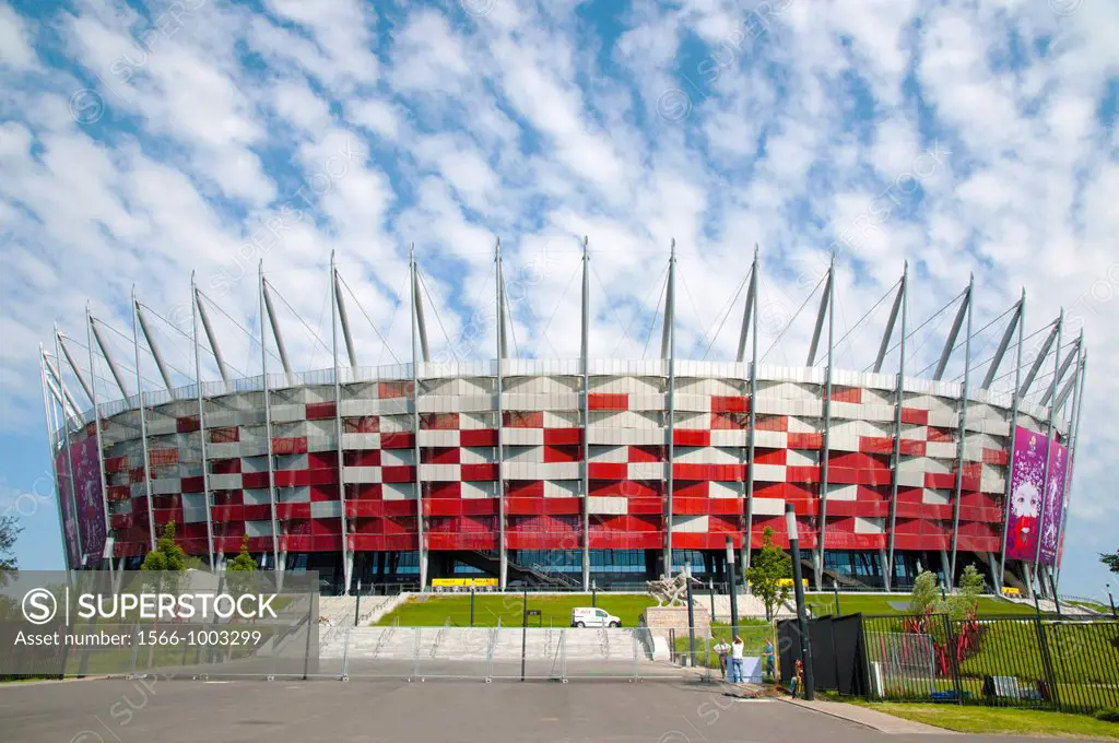 Stadion Narodowy the National Stadium 2012 built for the European football championships Praga district Warsaw Poland Europe