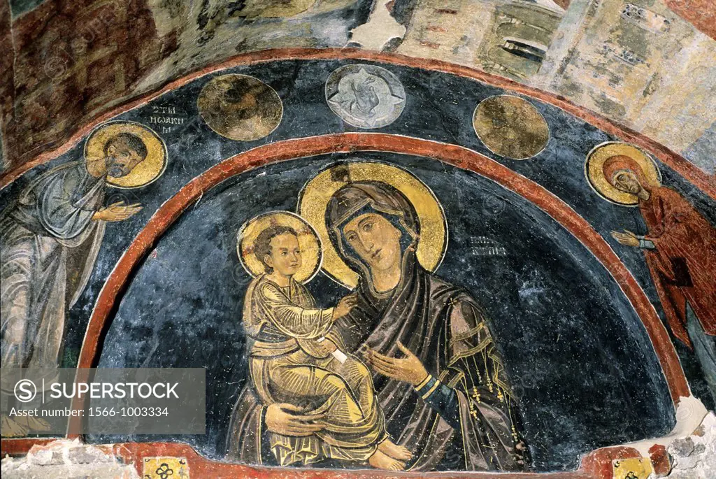 Boyana Church, the frescoes painted in 13th century, make it one of the most important collections of medieval paintings, Sofia, Bulgaria, Europe