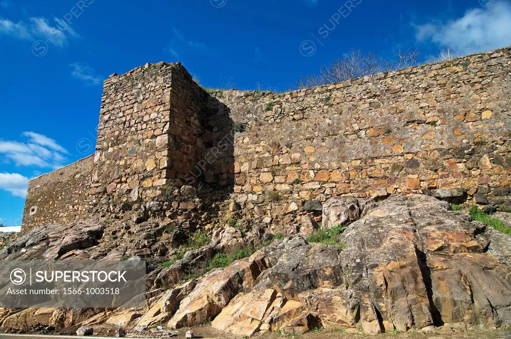 Castle-13th century, Cumbres de San Bartolome, Huelva-province, Spain,