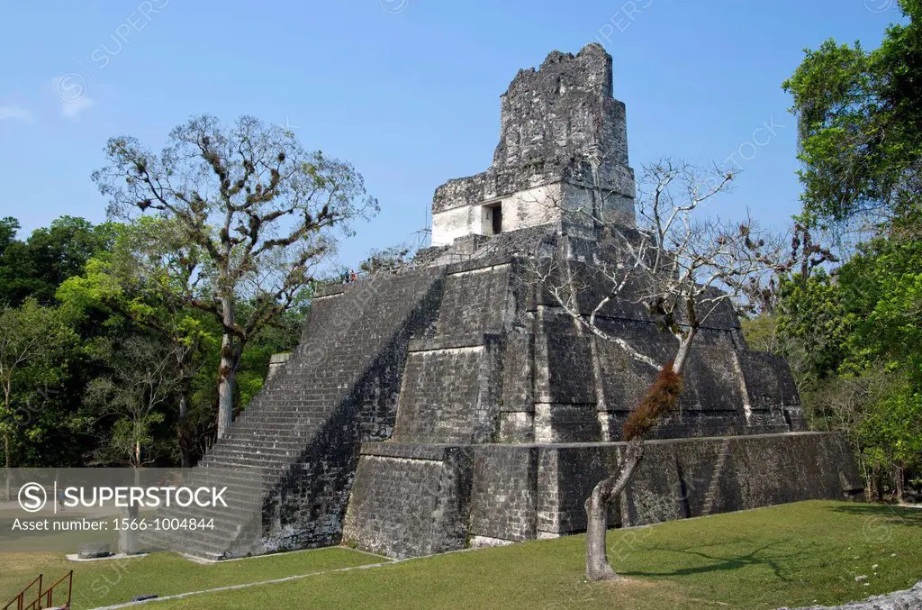 Temple II, Central Plaza, Tikal, Peten, Guatemala
