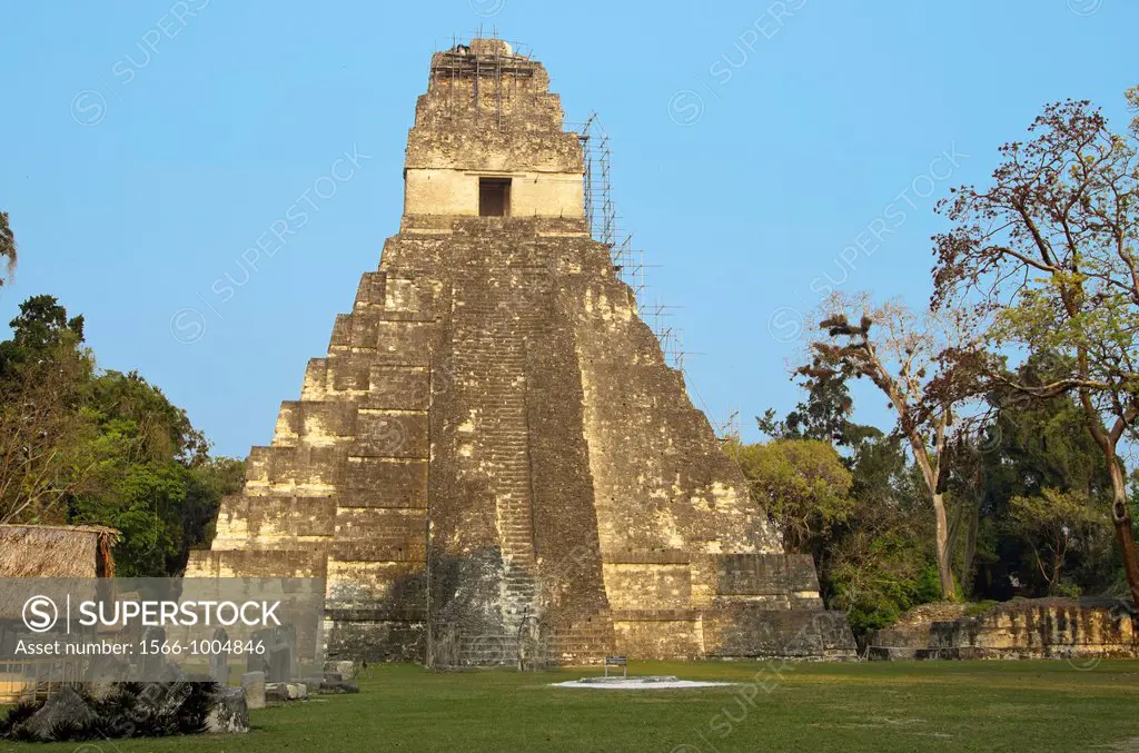 Temple I, Grand Jaguar, at the Central Plaza, Tikal, Petén, Guatemala