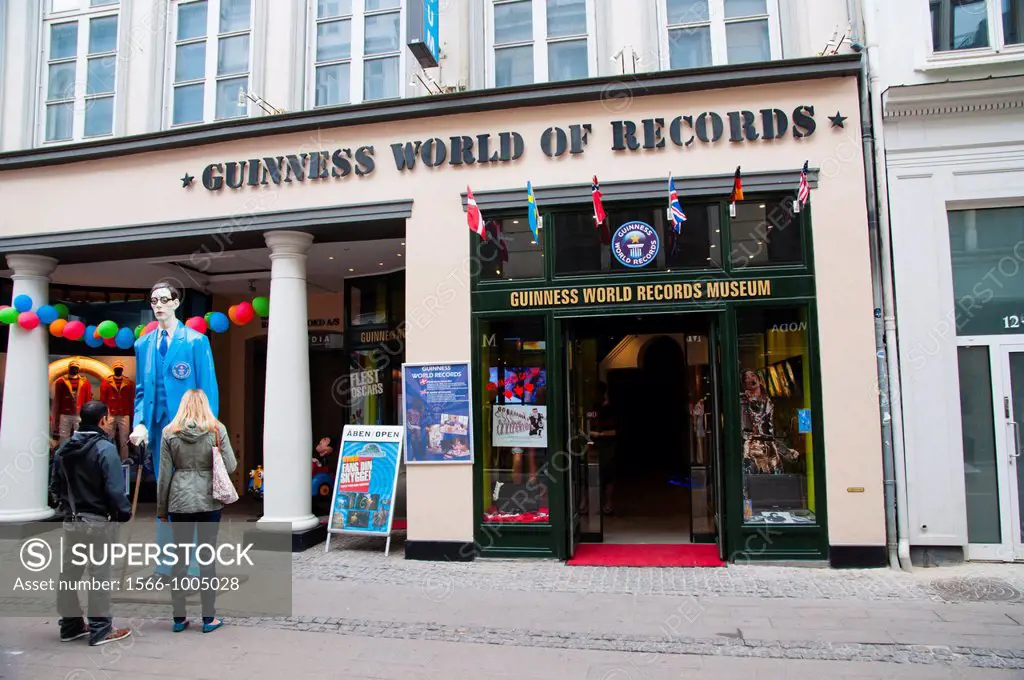 Guinness World of Records museum Stroget main pedestrian street Copenhagen Denmark Europe