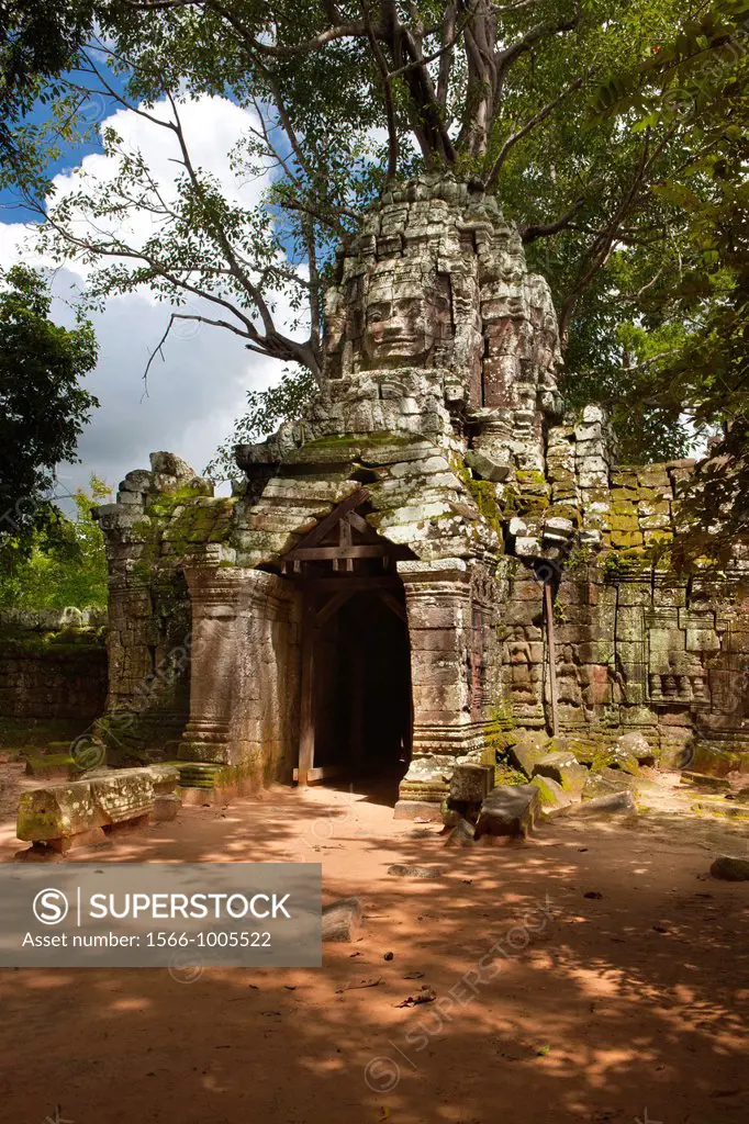 Ta Som, A small temple at Angkor, Cambodia, built at the end of the 12th century for King Jayavarman VII, It is located north east of Angkor Thom and ...