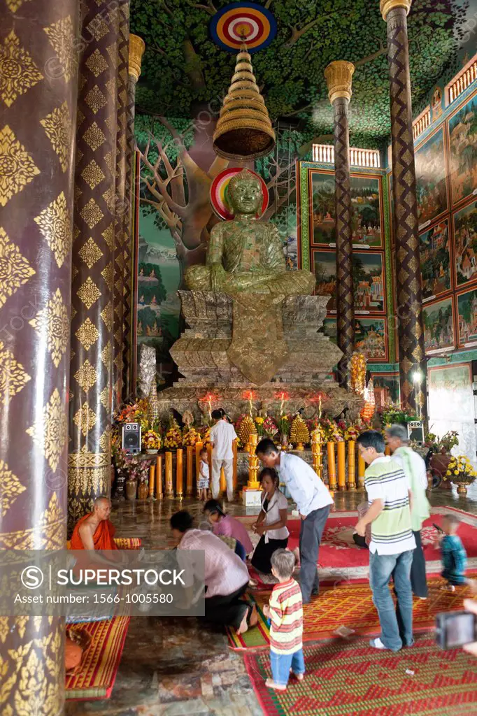 Interior view of the Temple Prasat Nokor Vimean Sour, Udong, Phnom Penh Province, Cambodia, Asia