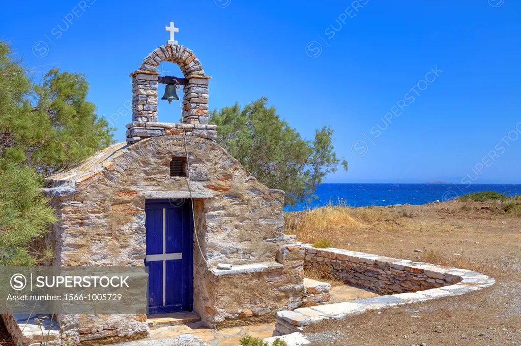 medieval chapel on the east coast of Naxos, Greece