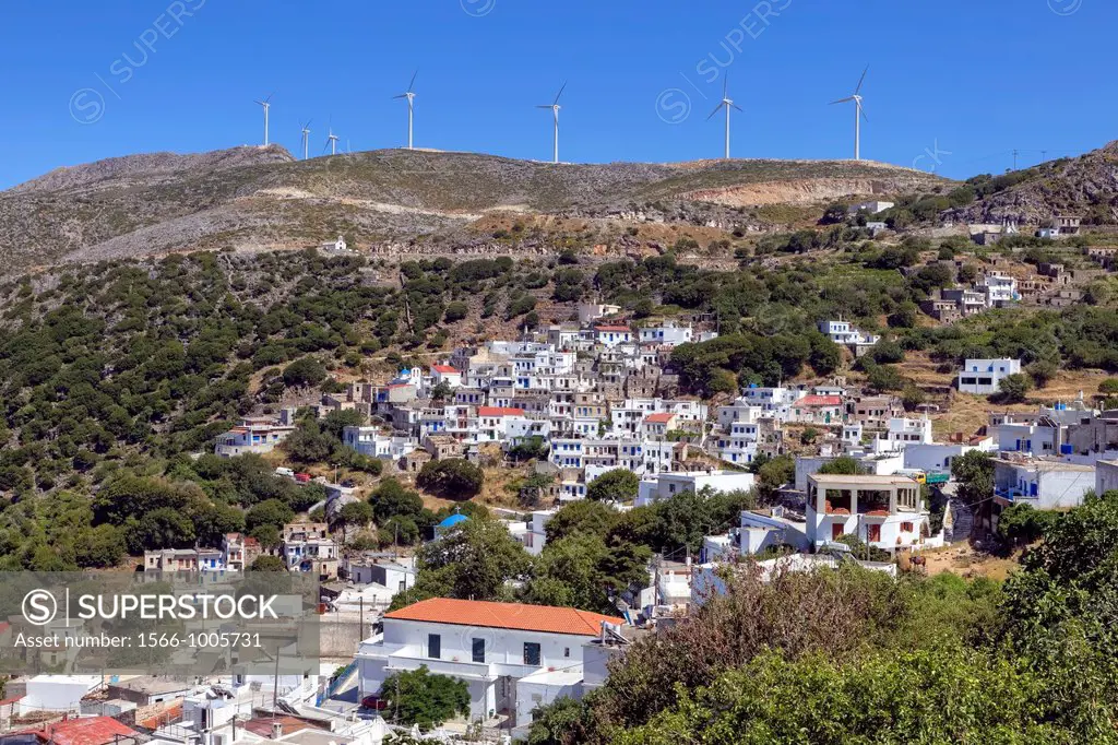 Wind farm, Koronos, Naxos, Greece