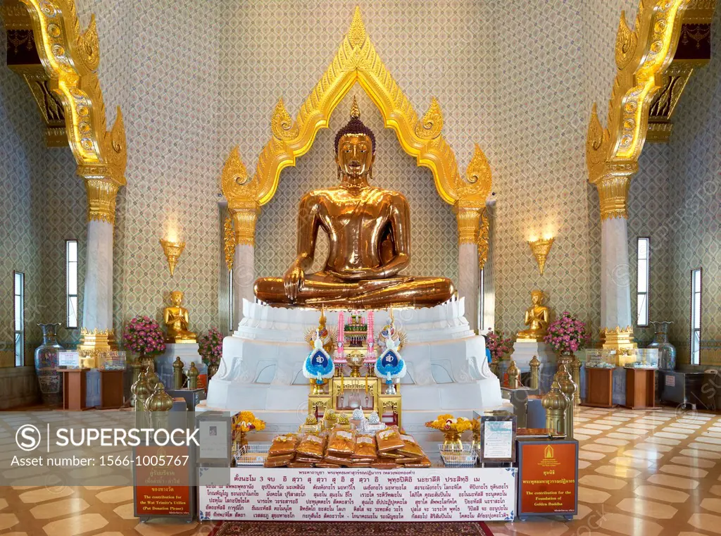 Thailand - Bangkok, Wat Traimit Temple, Golden Buddha statue
