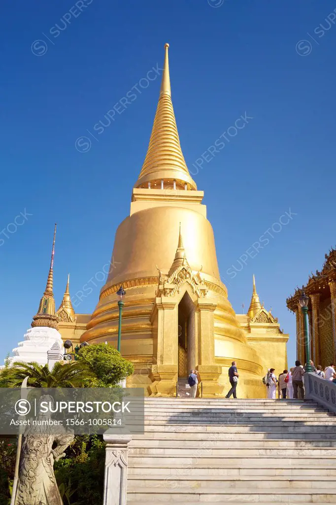 Thailand - Bangkok, Grand Royal Palace, Wat Phra Kaeo, Golden Chedi