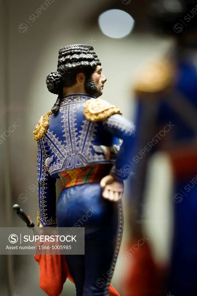 Ceramics bullfighter figure, Museum of Popular Arts of Malaga, Andalusia, Spain