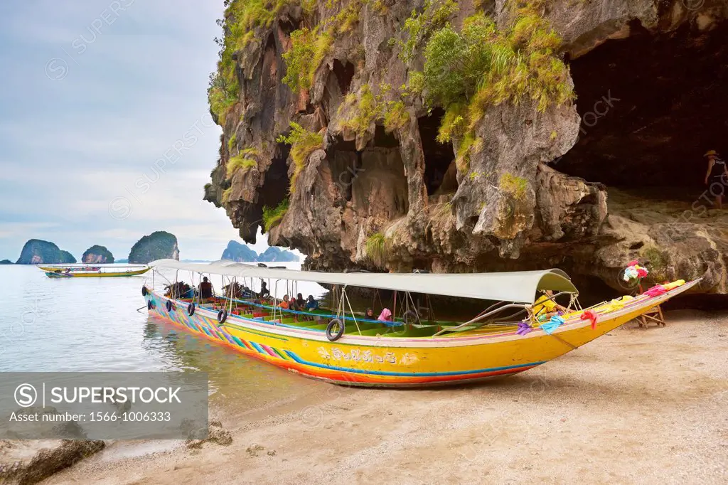 Thailand - James Bond Island, Phang Nga Bay, long tail boat