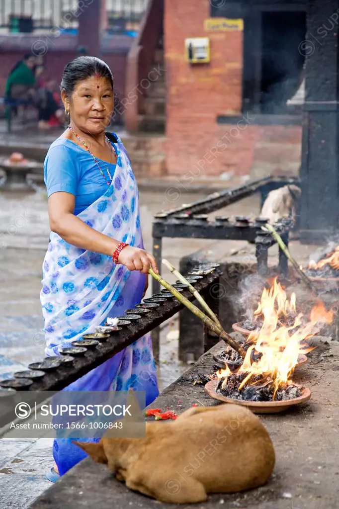 A beautiful Hindu woman in the town of Patan just outside Kathmandu Nepal
