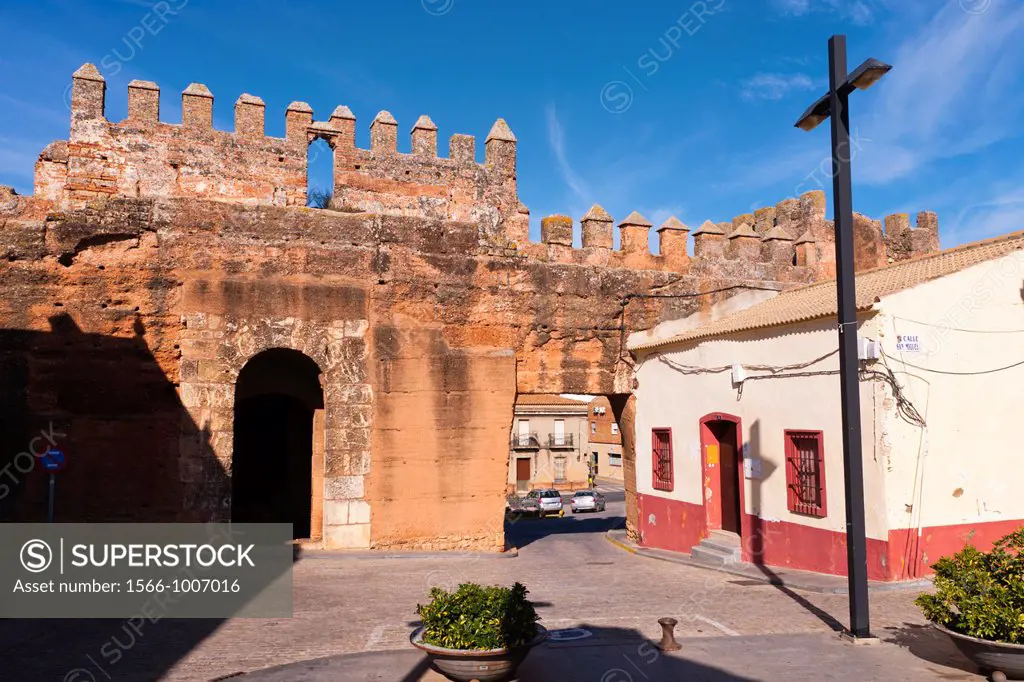 Niebla, Huelva Province, Andalusia, southern Spain  Gate through the old walls