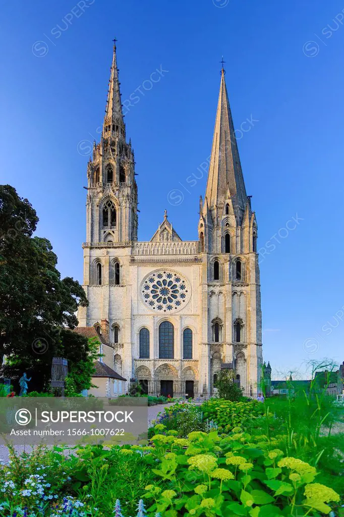 France , Chartres City , Chartres cathedral W H