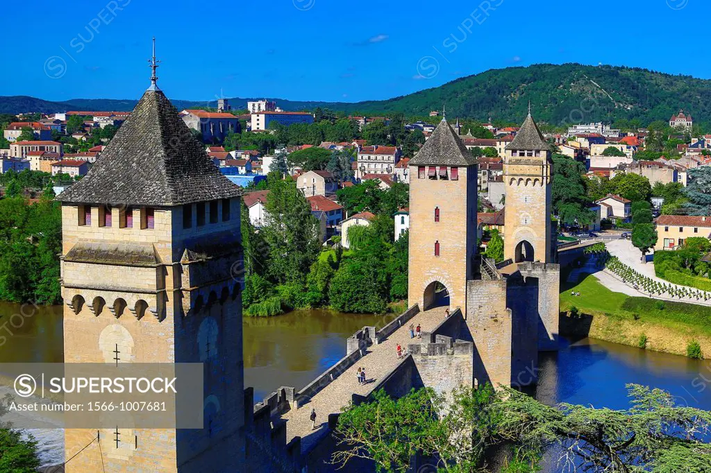 France , Cahors City , Louis Philippe Medieval Bridge