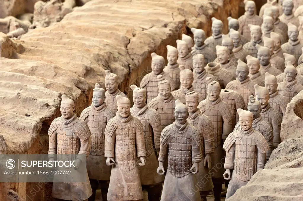 Terracotta soldiers. Tomb of Qin Shi Huang Di. Xi´an. China