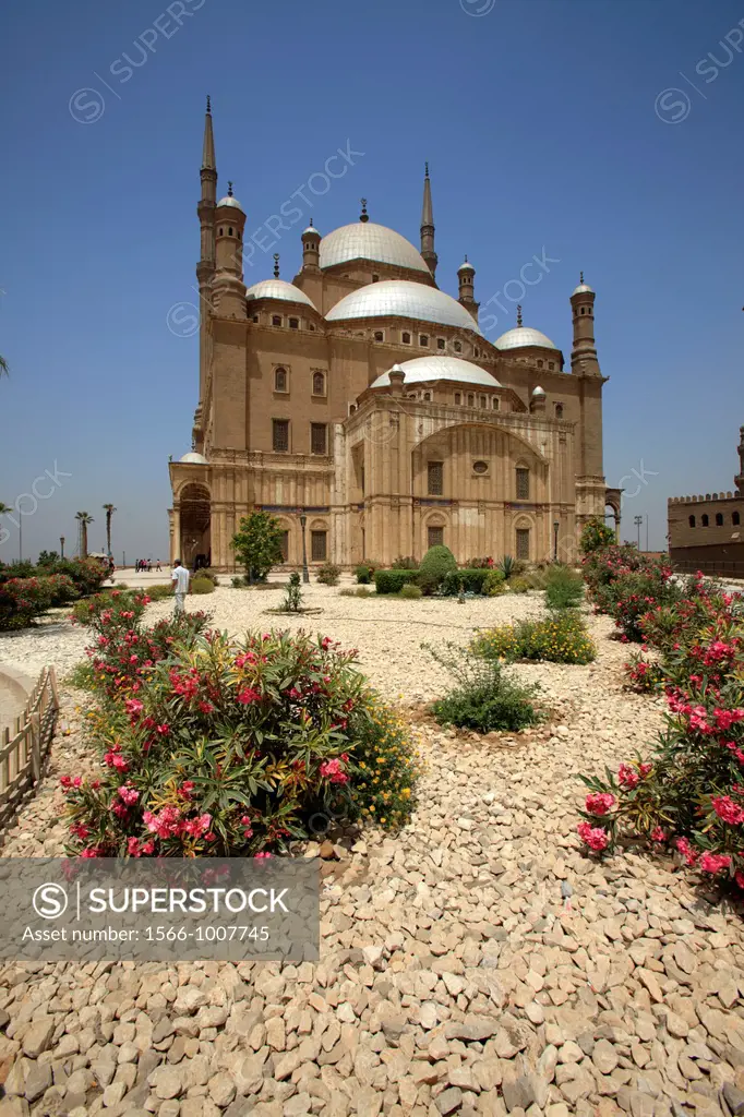 Exterior of Mosque of Muhammad Ali Pasha in the citadel of Cairo, Egypt