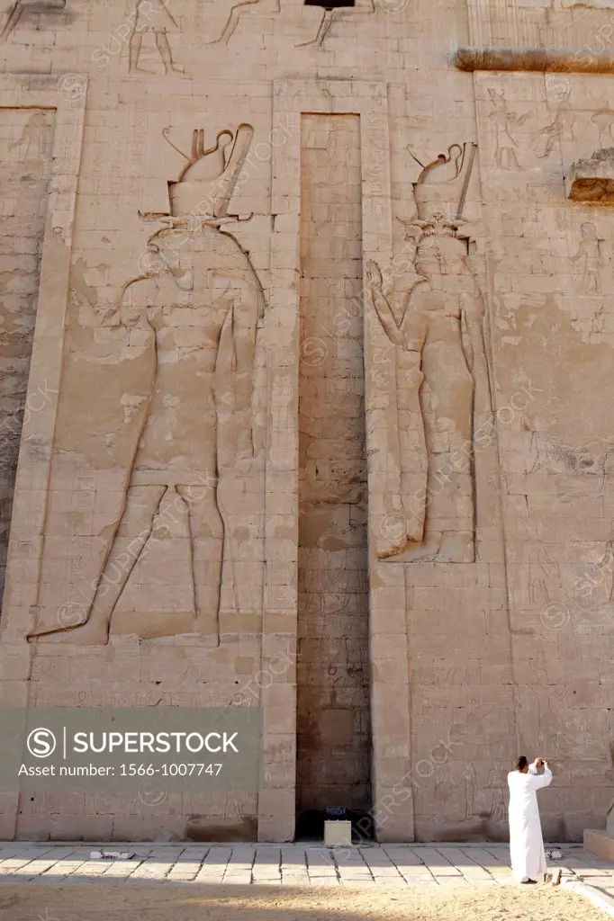 The main entrance of Horus temple in Edfu, Egypt