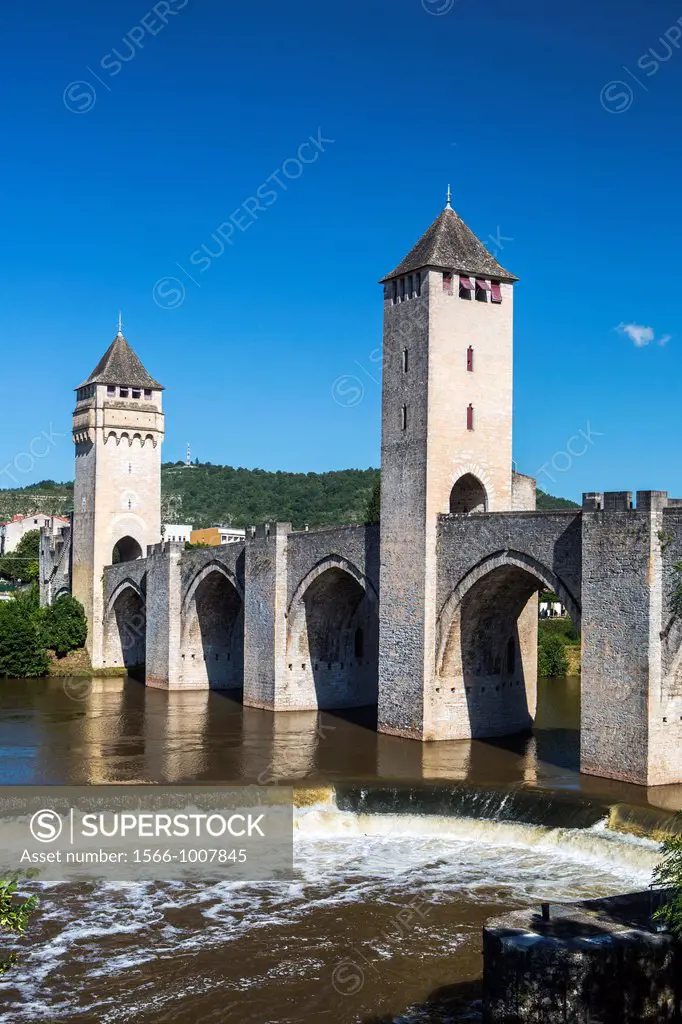 France , Cahors City , Louis Philippe Medieval Bridge