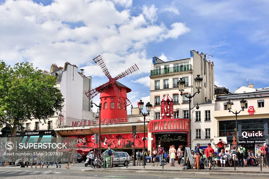 France , Paris City, Pigalle District , The Moulin Rouge