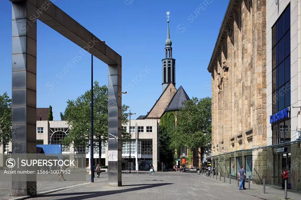 Germany, Dortmund, Ruhr area, Westphalia, North Rhine-Westphalia, NRW, Hansa Square, facade of the former department store Theodor Althoff, nowadays K...
