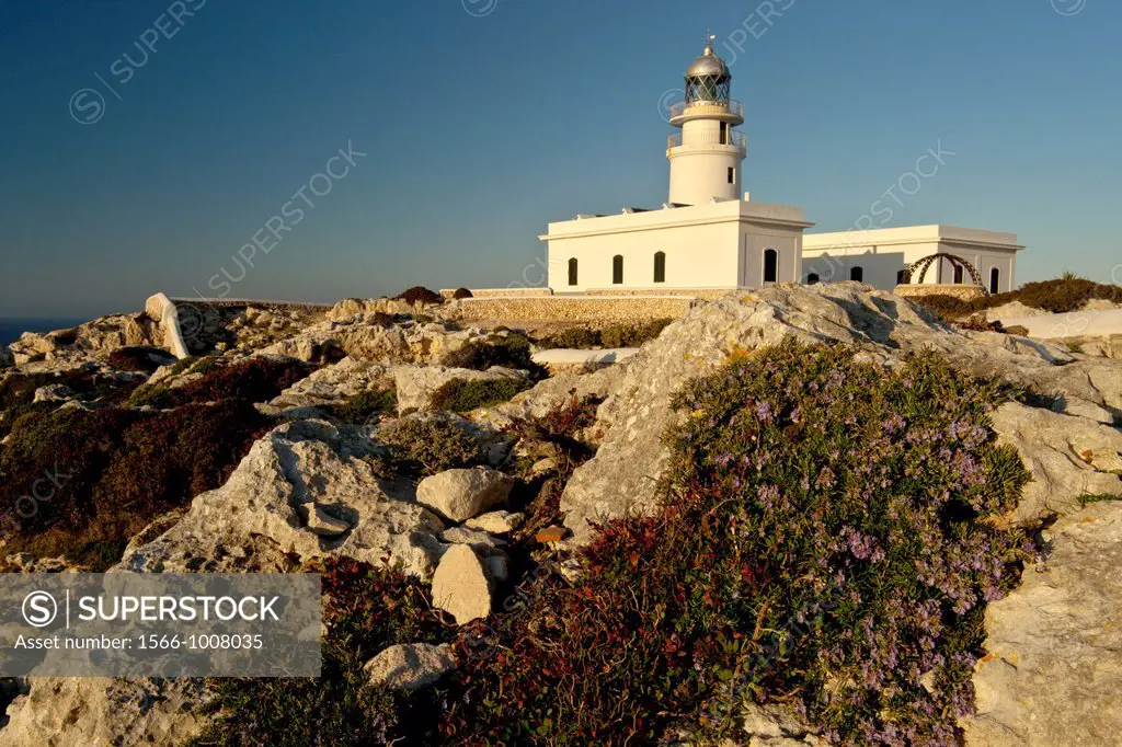 Cape of Cavalleria Lighthouse, year 1857, It Mercadal, Menorca Balearic Islands Spain