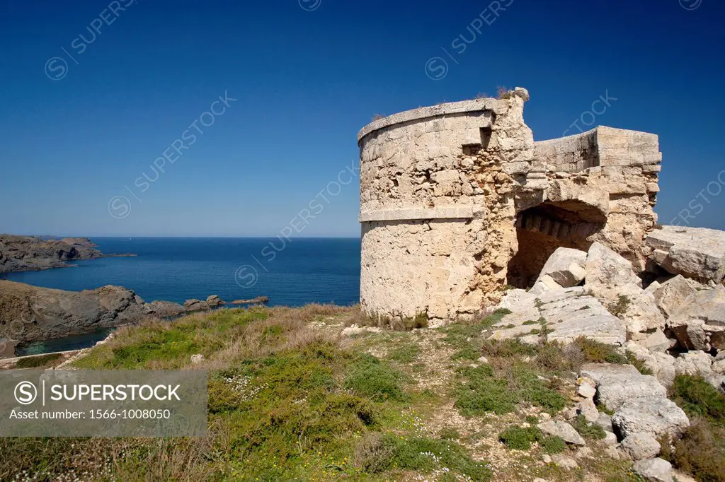 Princess Tower, Fortress of Isabel II, nineteenth century Puerto La Mola of Mahon Menorca Spain Balearic Islands