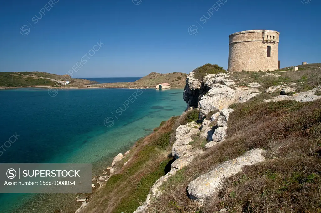 tower Taulera, XVIII century Fortress of Isabel II, nineteenth century Puerto La Mola of Mahon Menorca Spain Balearic Islands
