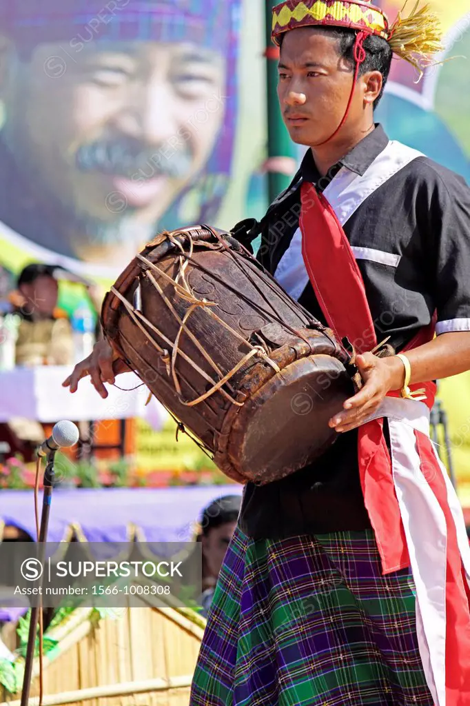 Tangsa, Lungchang Tribes performing dance at Namdapha Eco Cultural Festival, Miao, Arunachal Pradesh, India