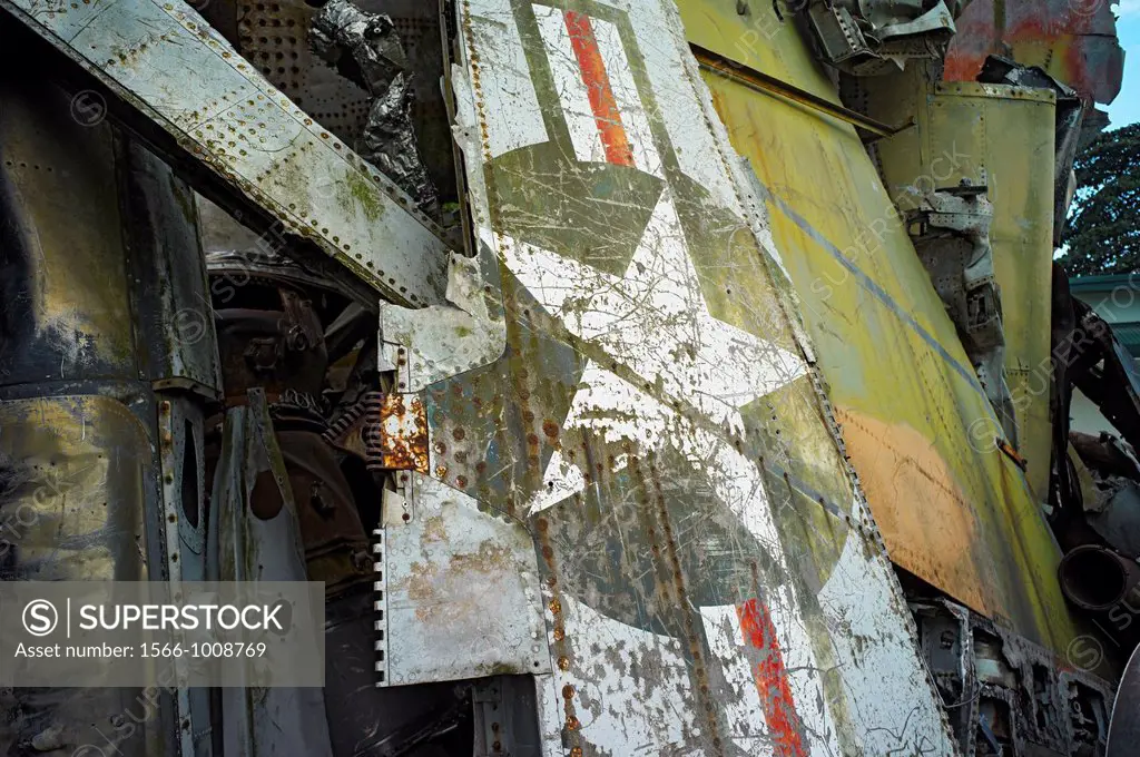 Scrap metal from the Vietnam War in the Hanoi Citadel, a World Heritage Site