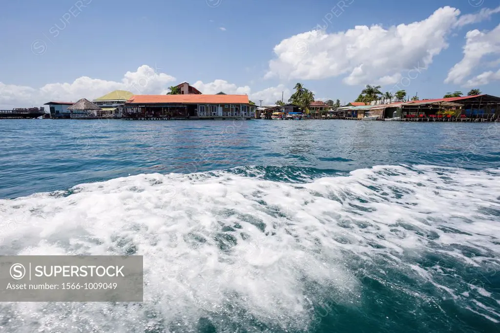View of Isla Colon from water taxi, Bocas del Toro, Panama