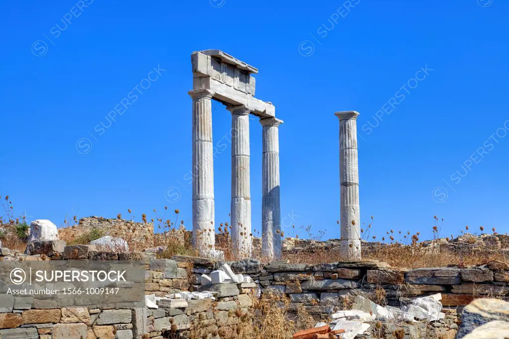 Ruins of a temple on Delos, Greece