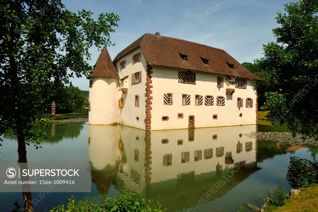 Water palace, now top restaurant and townhall, Inzlingen, Germany